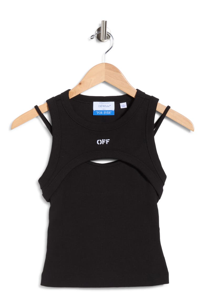 Cutout Tank, Alternate, color, BLACK NIGHT