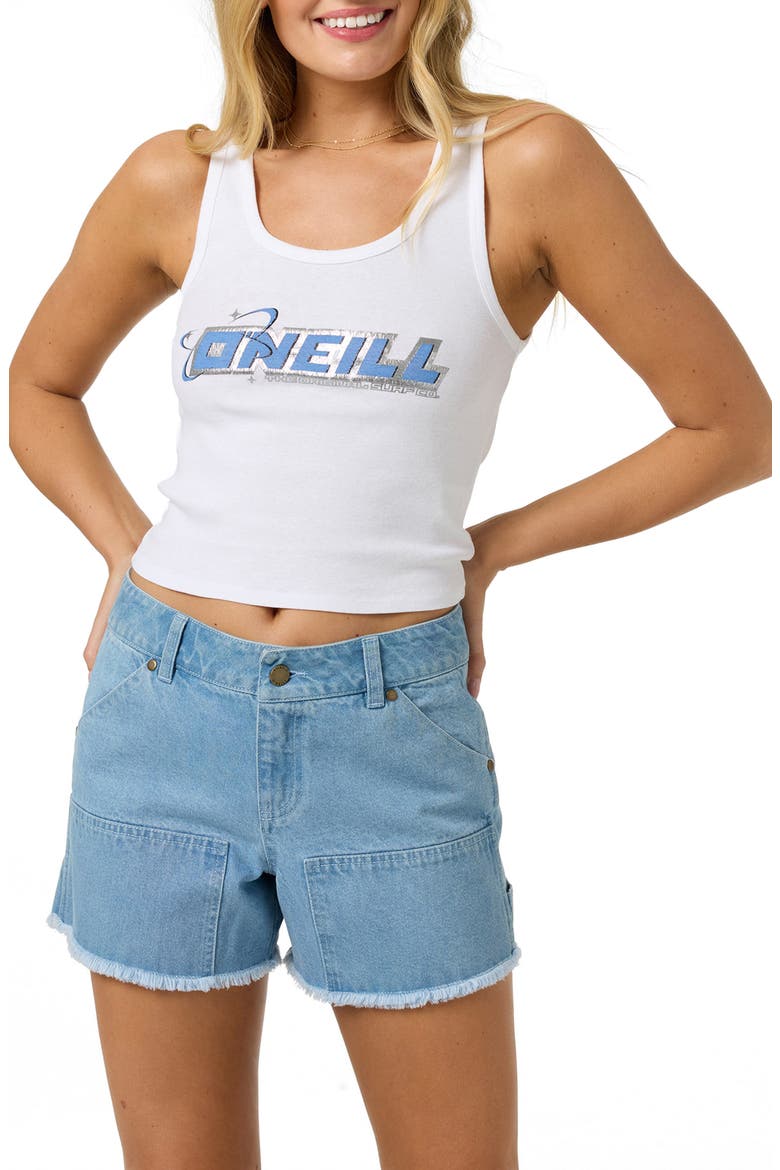 OG Harlyn Fray Denim Shorts, Alternate, color, INDIGO