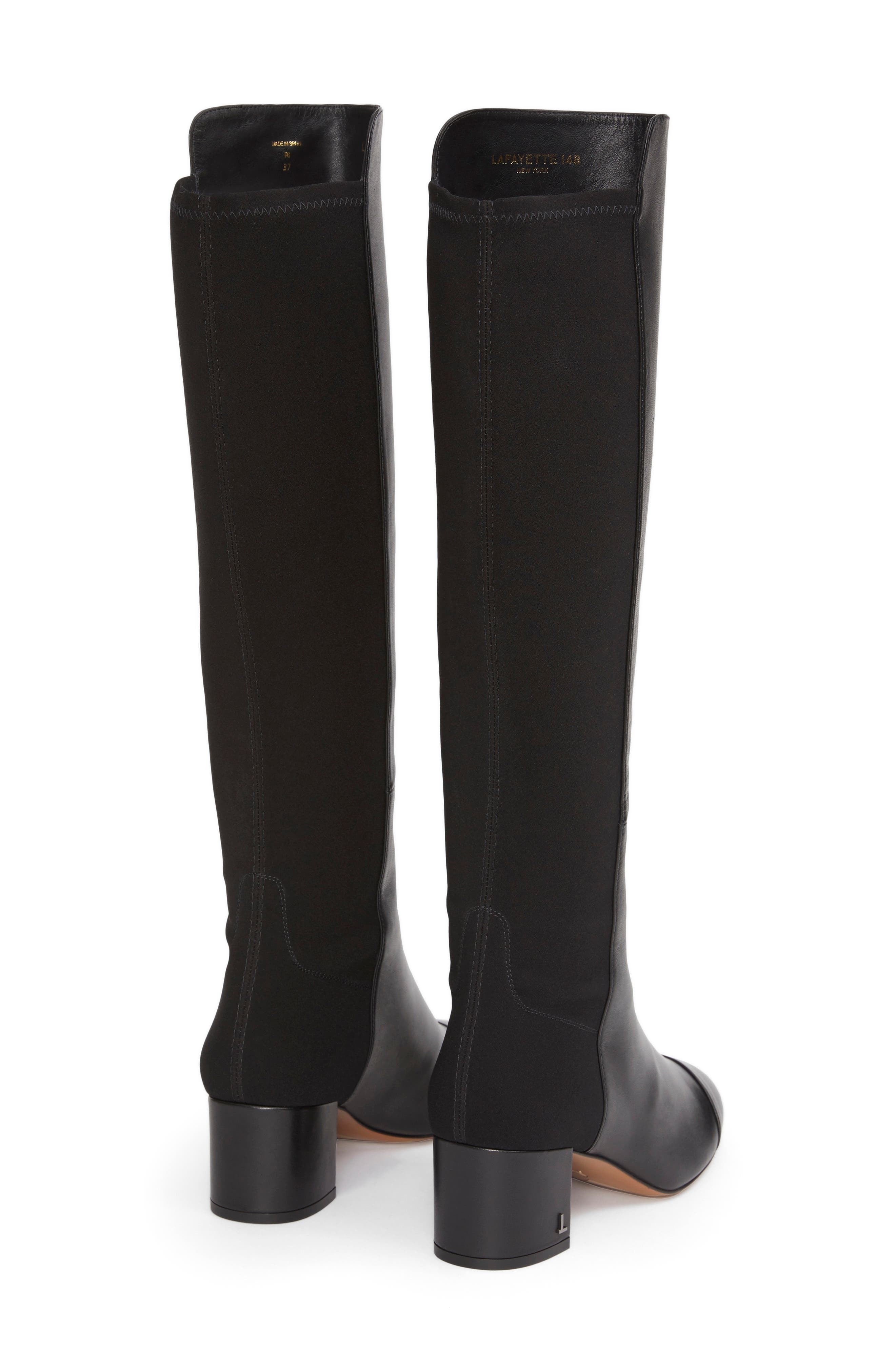 Emilia Block Heel Boot, Alternate, color, BLACK