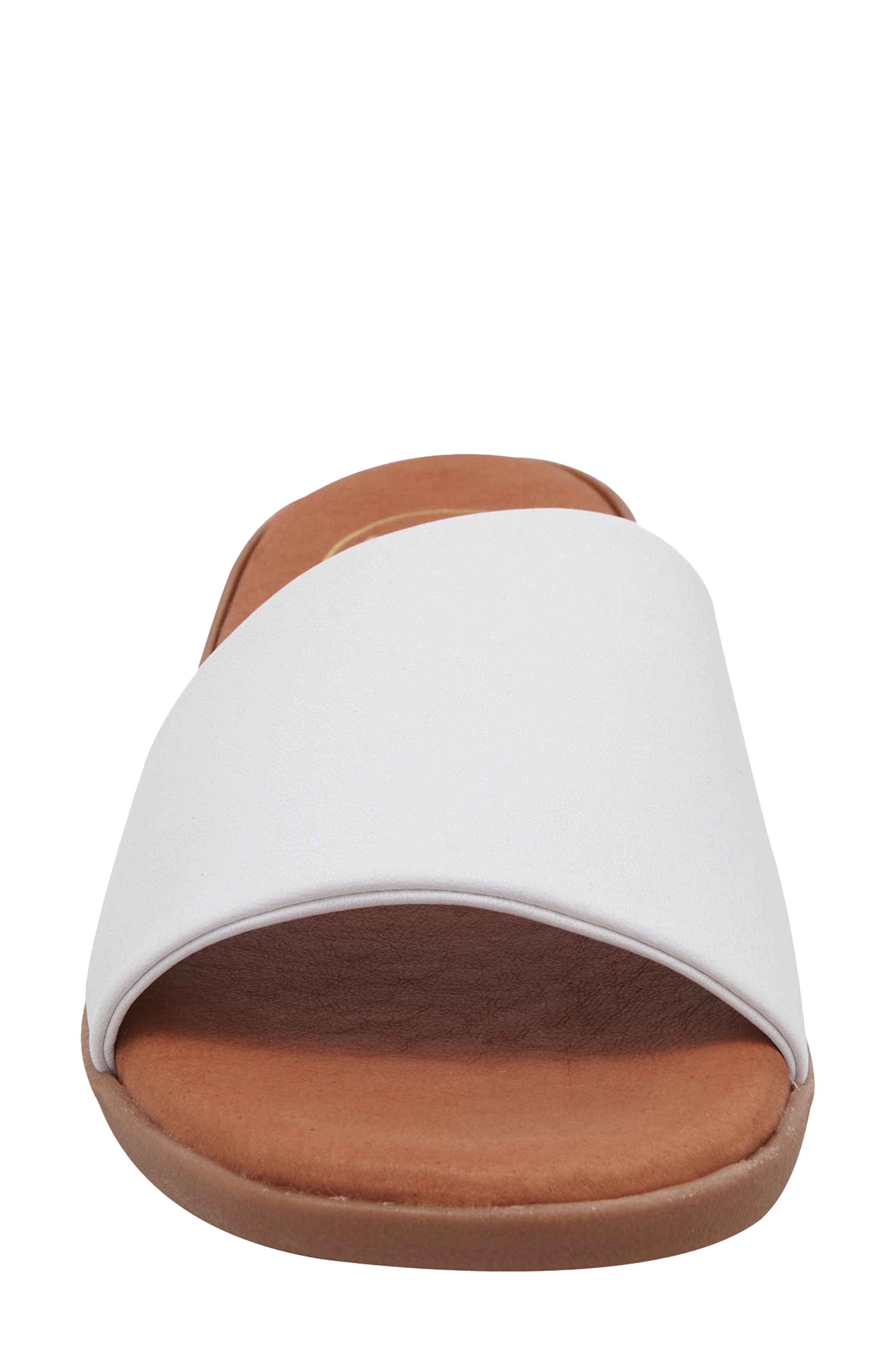 André Assous Paloma Woven Slide Sandal, Alternate, color, White