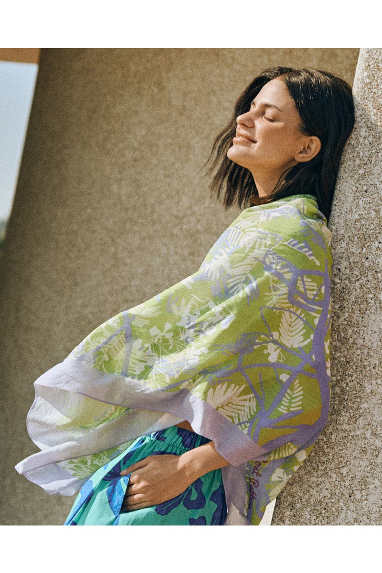 "Coco Dream" Beach Sarong Wrap, Alternate, color, Purple & Green