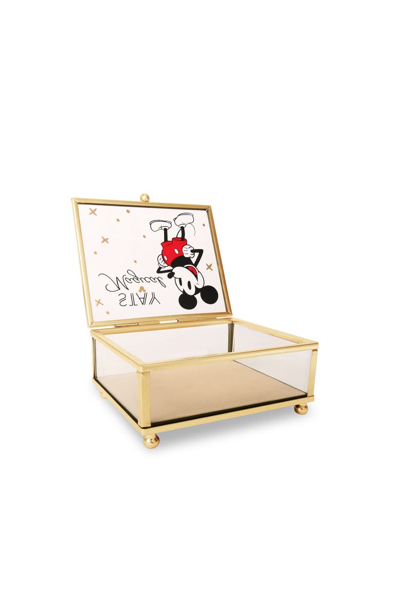 Disney "Stay Magical" Glass Box, Alternate, color, Gold
