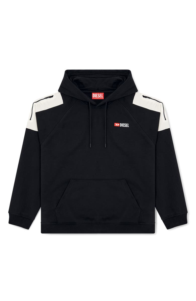 DIESEL<sup>®</sup> S-Fausty Colorblock Hoodie, Alternate, color, Deep/ Black