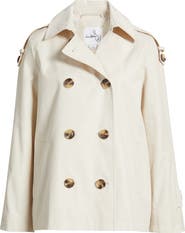 Sam Edelman Double Breasted Water Repellent Swing Jacket