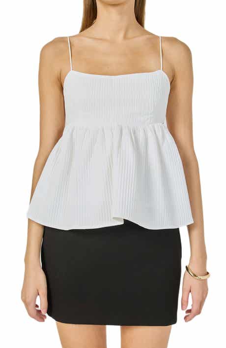 Tie Back Bubble Hem Tank
