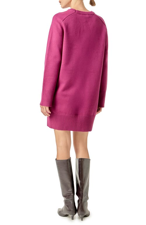 English Factory Crew Sweater Dress In Pink