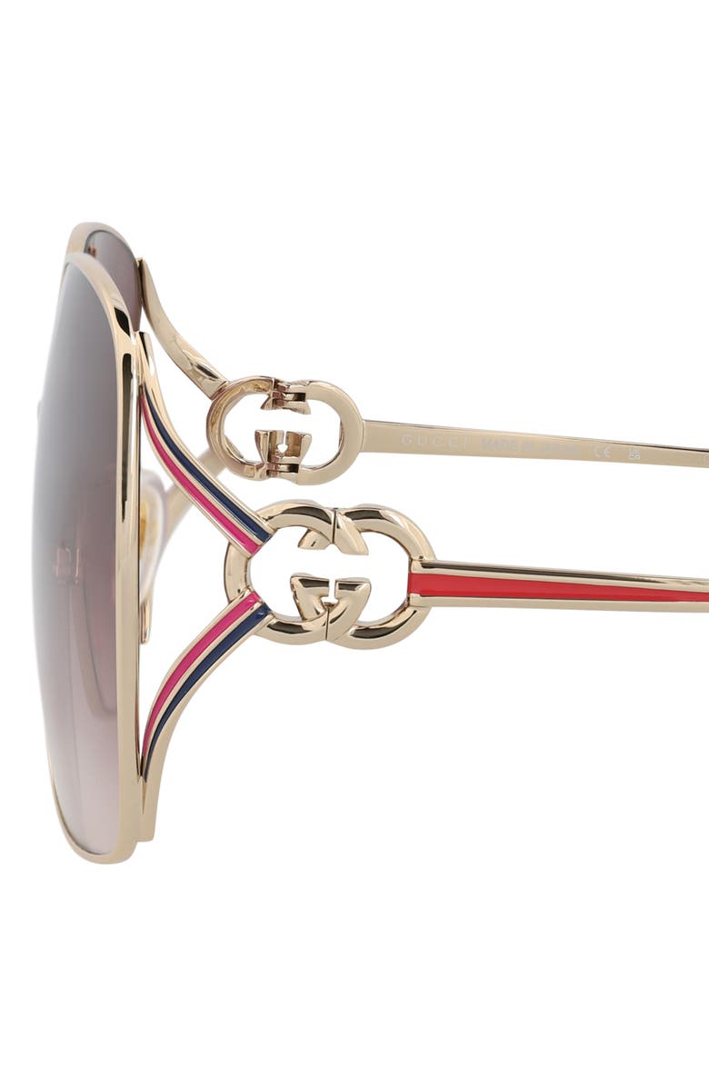 Gucci 63mm Oversized Sunglasses, Alternate, color, 