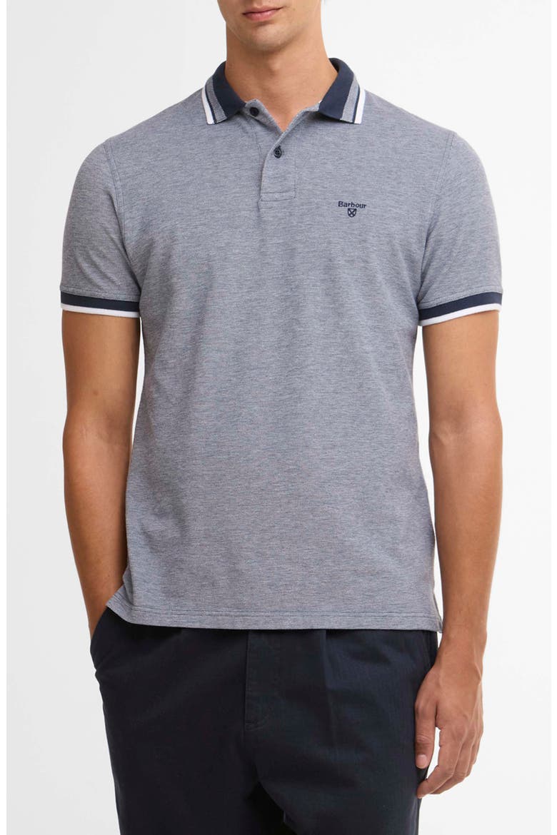 Castleford Tailored Fit Cotton Piqué Polo, Main, color, NAVY