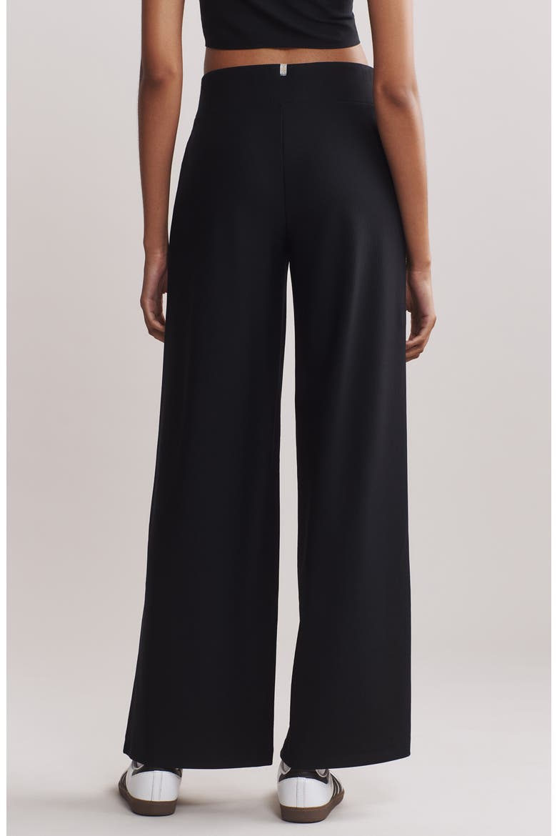 Ripple Wide Leg Sweatpants, Alternate, color, BLACK