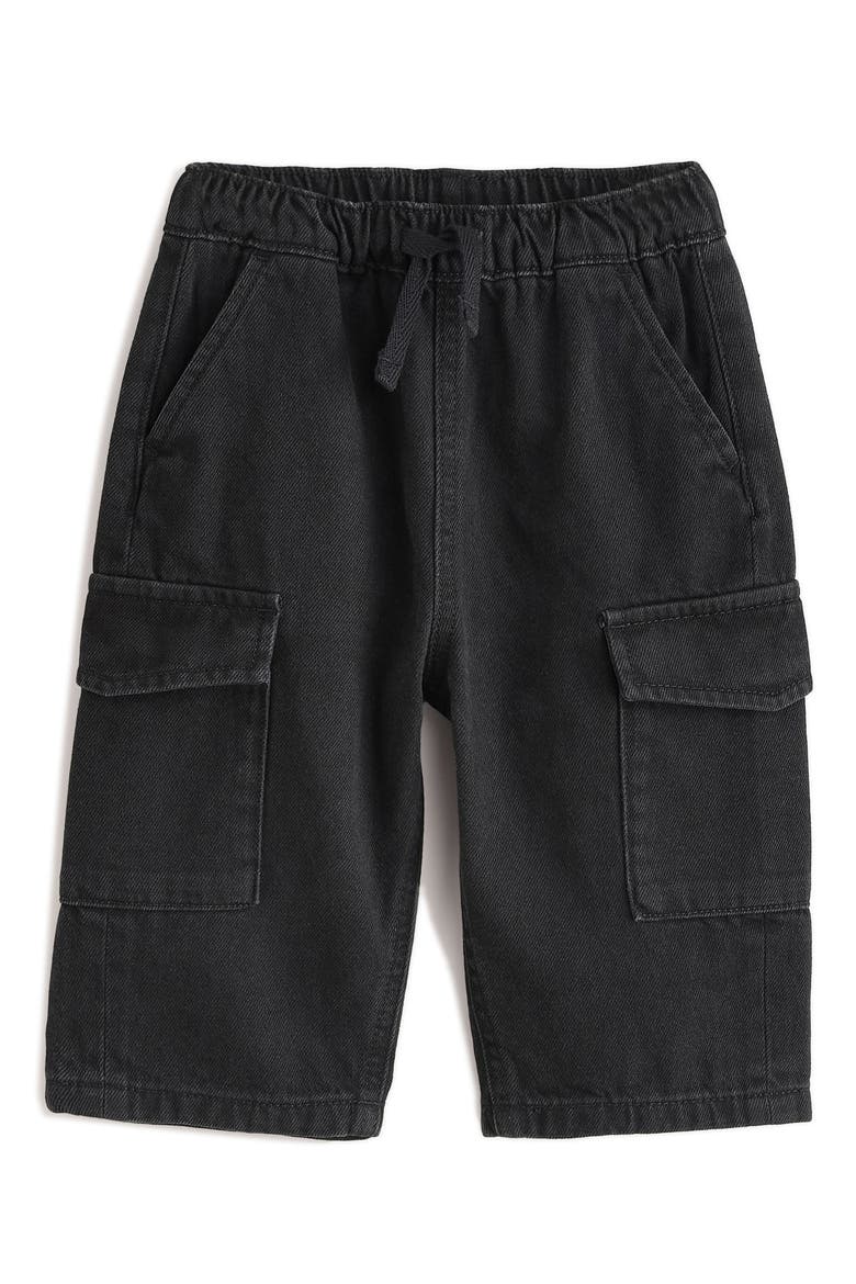 Kids' Wide Leg Cargo Jeans, Main, color, BLACK
