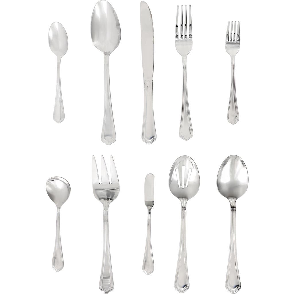 Gibson Home 45 Piece Stainless Steel Flatware And Serving Set In Silver