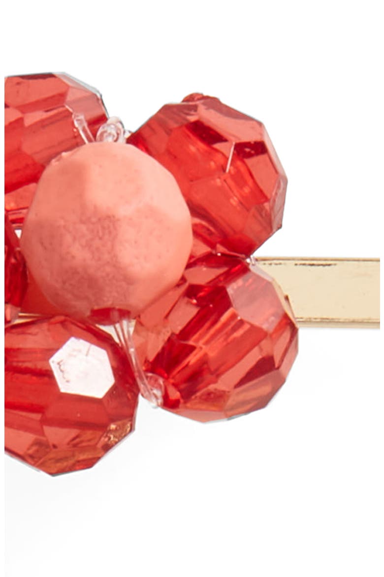 4-Pack Flower Bobby Pins, Alternate, color, PINK- RED
