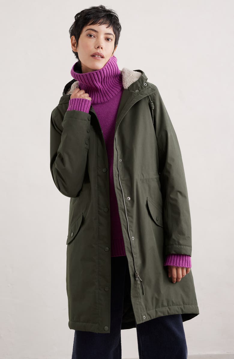 Seasalt Cornwall Plant Hunter Waterproof Hooded Coat, Alternate, color, Woodland