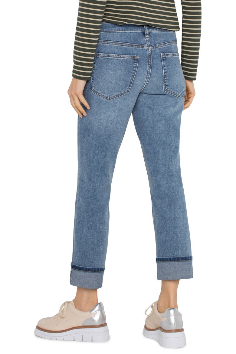 Marley High Waist Cuff Girlfriend Jeans, Alternate, color, VINELAND