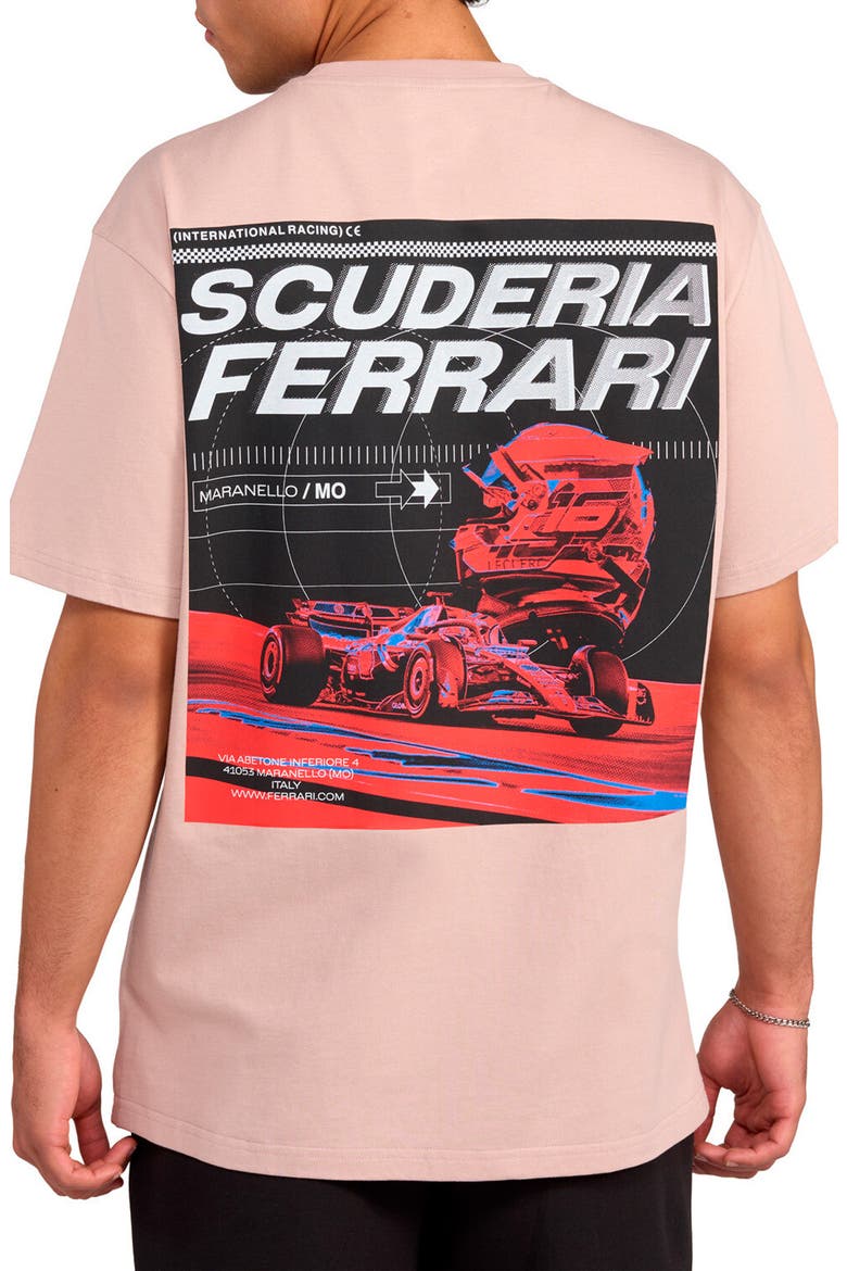 Scuderia Ferrari Speed Cotton Graphic T-Shirt, Alternate, color, ROSE LATTE