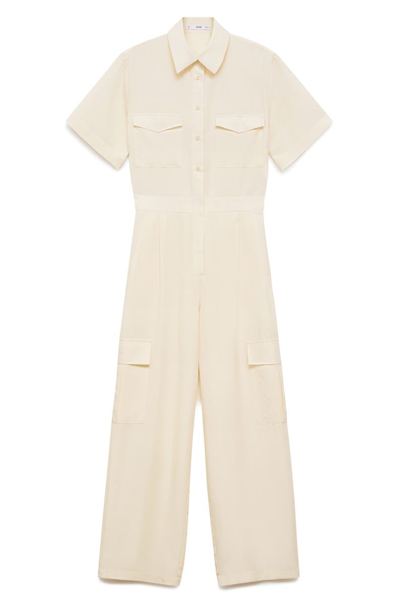 MANGO Utility Cargo Jumpsuit, Main, color, 