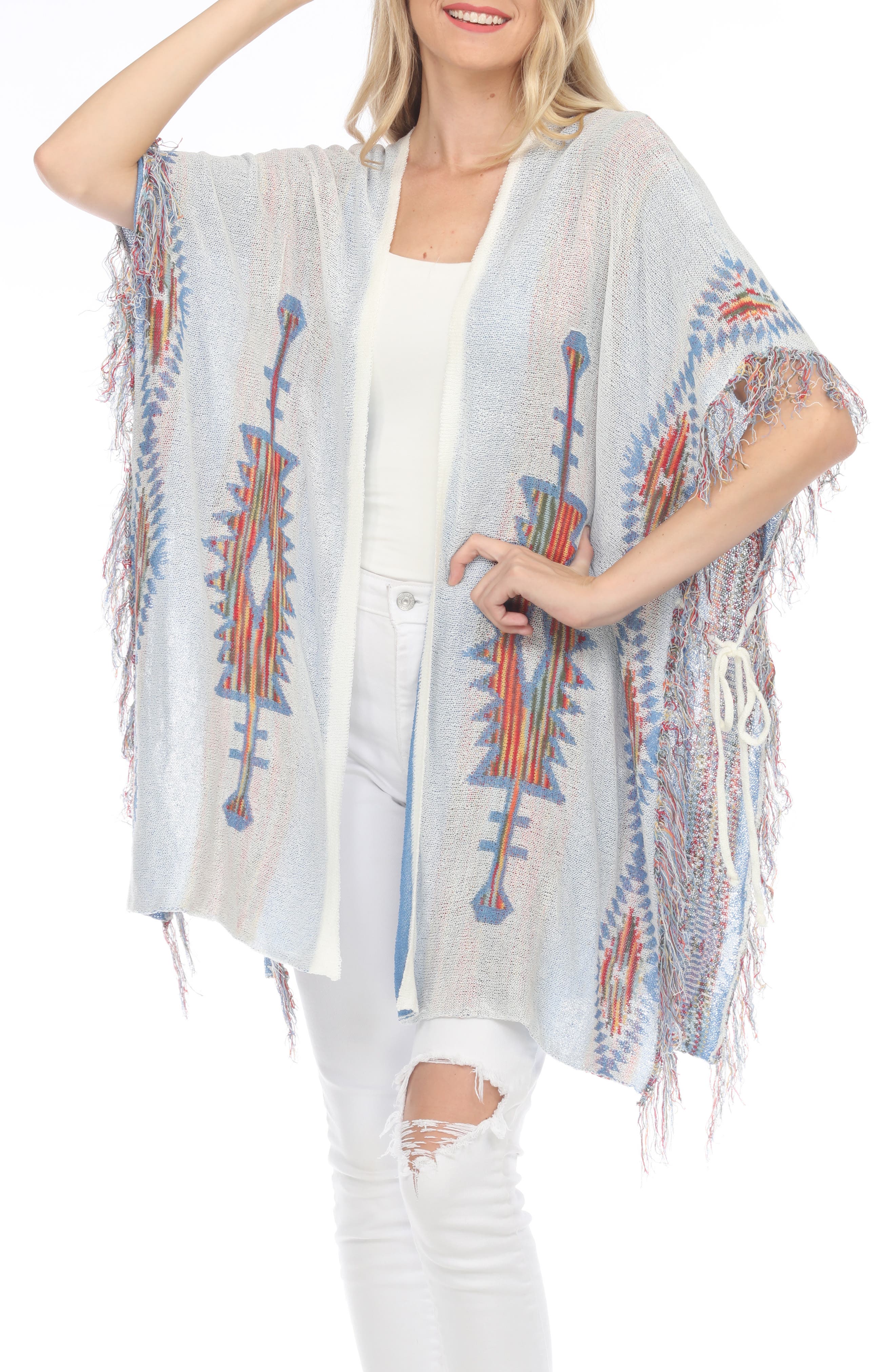 Fringe Open Front Ruana