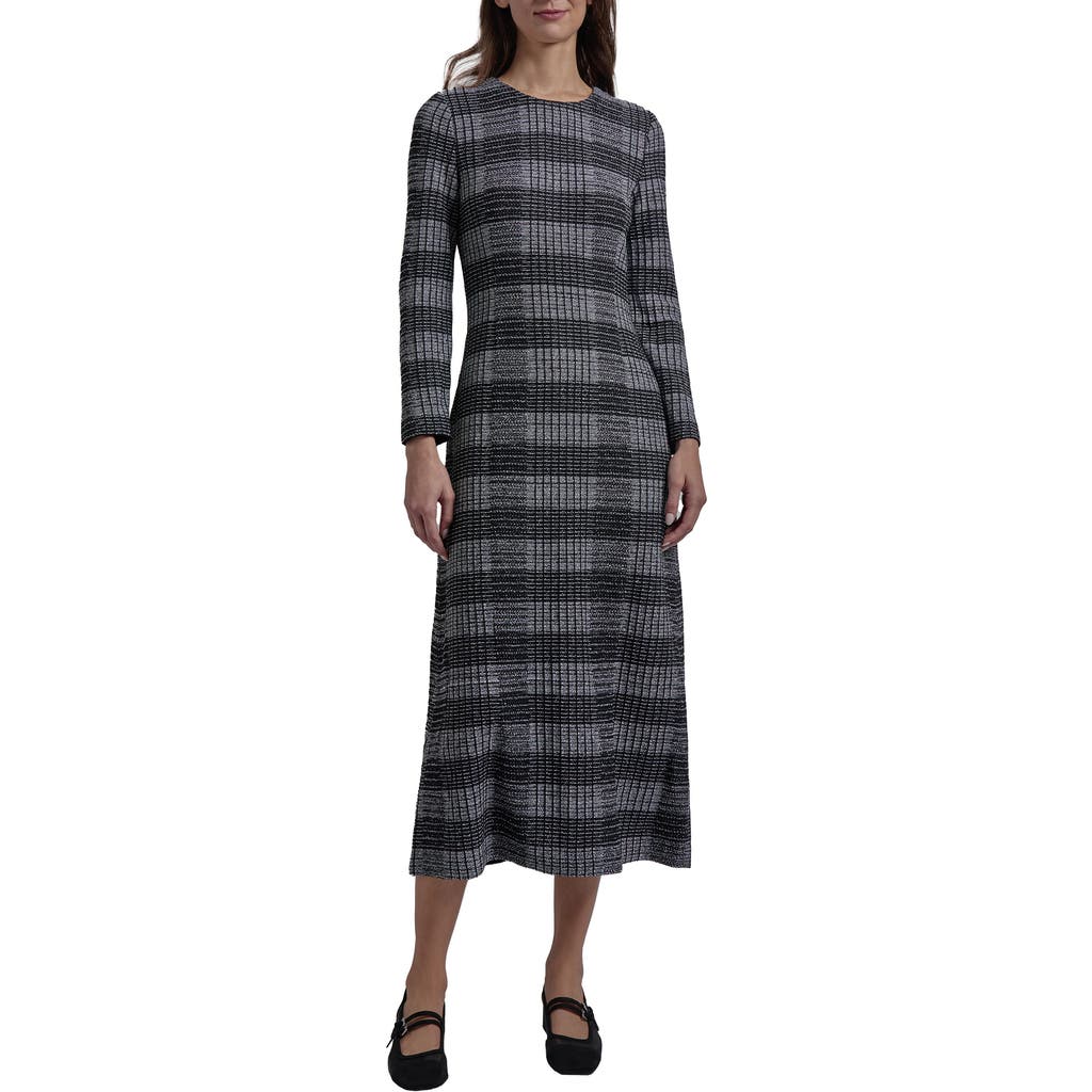Misook Heritage Fit Tweed Knit Maxi Dress In Multi