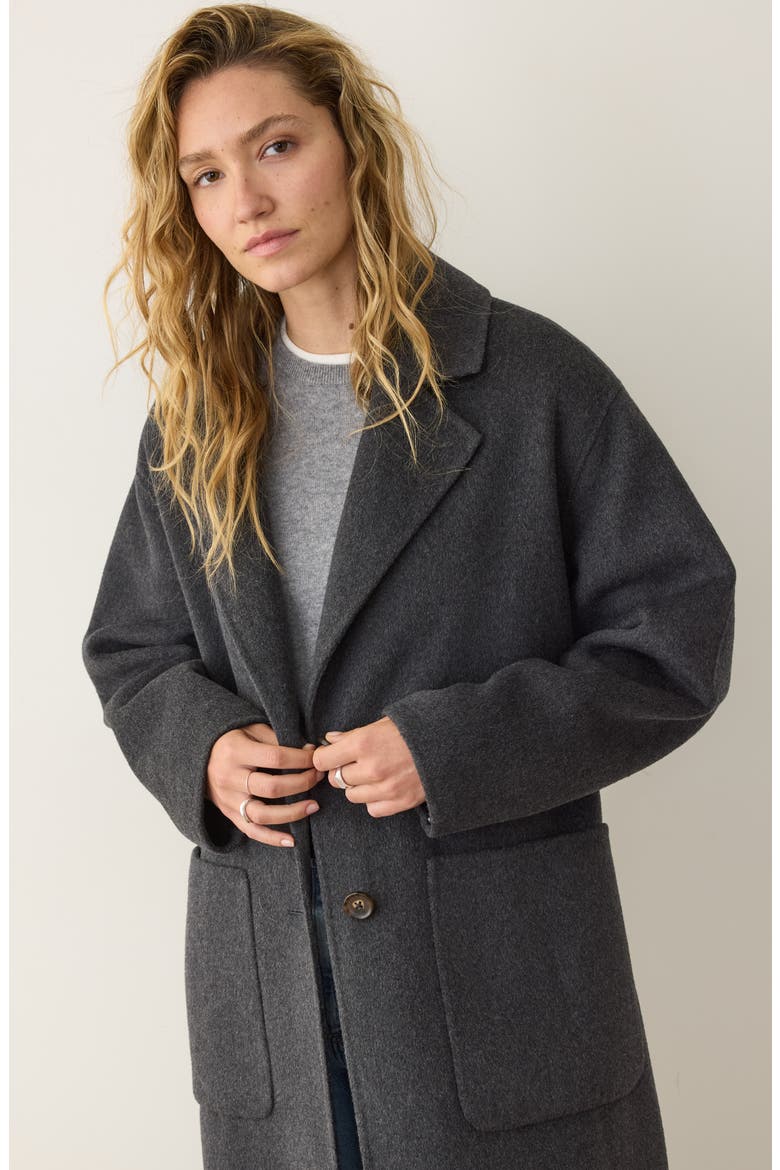 Colette Oversize Longline Coat, Alternate, color, CHARCOAL HEATHER