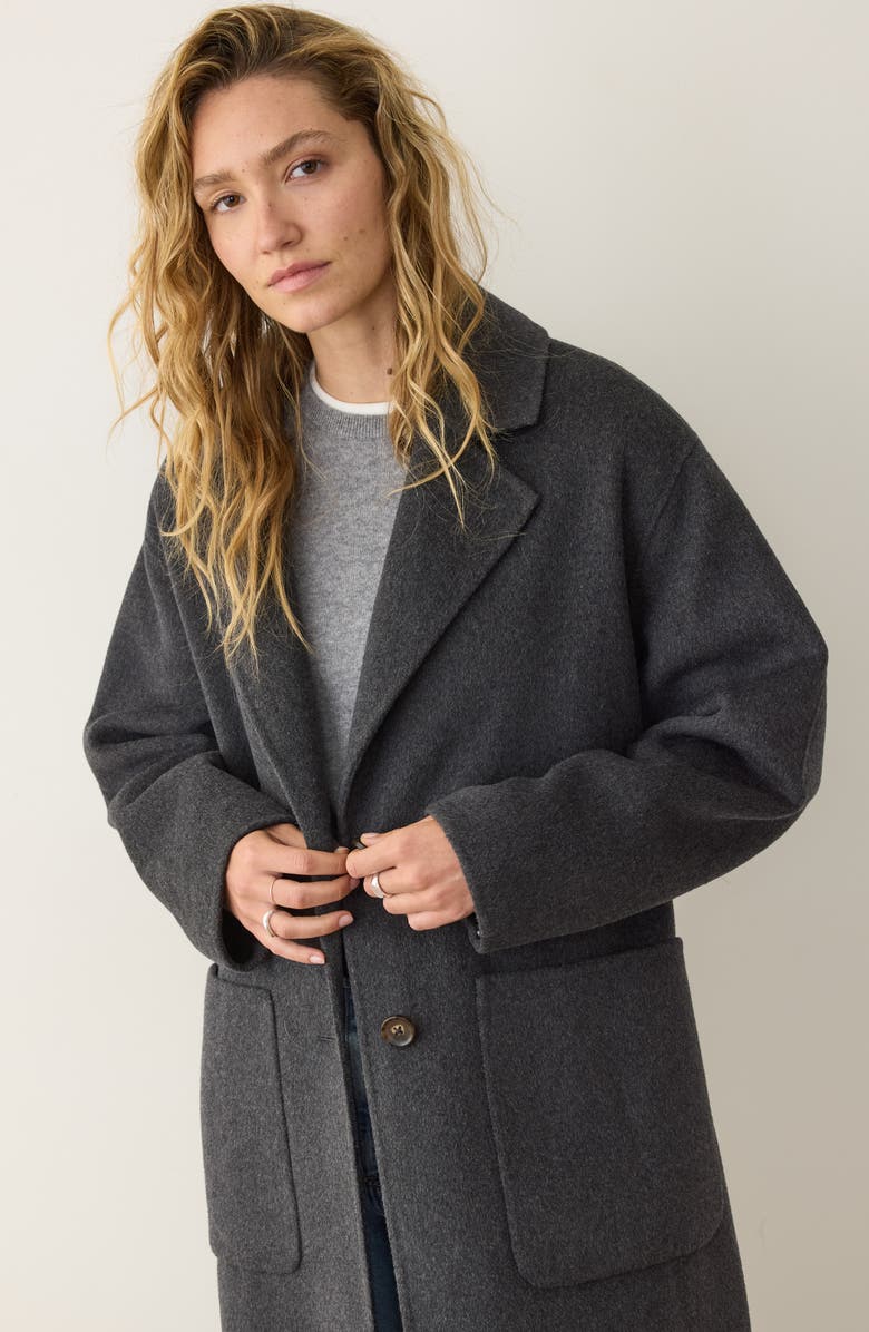 Marine Layer Colette Oversize Longline Coat, Alternate, color, Charcoal Heather