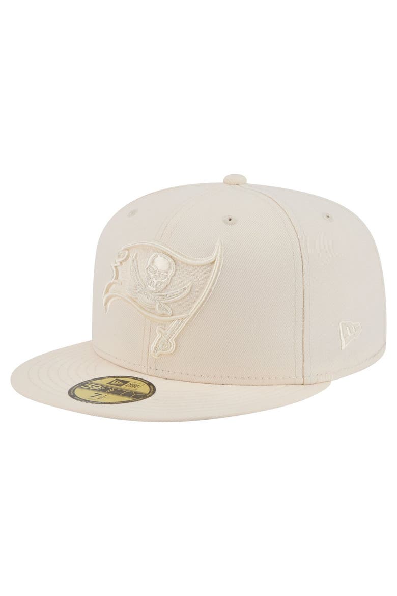 Men's New Era Cream Tampa Bay Buccaneers Color Pack 59FIFTY Fitted Hat, Main, color, Cream