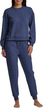 Splendid Heart Stitched Pullover & Jogger Pajamas