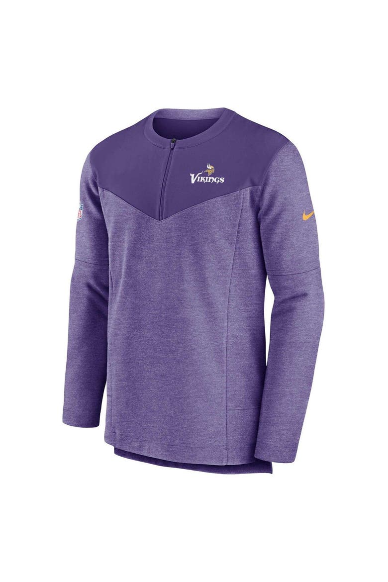 Men's Nike Purple Minnesota Vikings Sideline Lockup Performance Quarter-Zip Top, Alternate, color, Purple