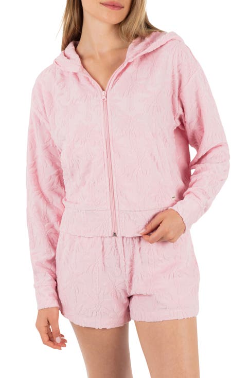 Castaway Palms Full Zip Crop Hoodie