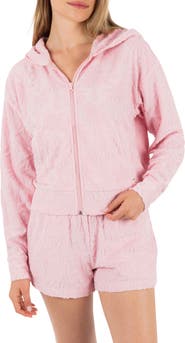 Hurley Castaway Palms Full Zip Crop Hoodie