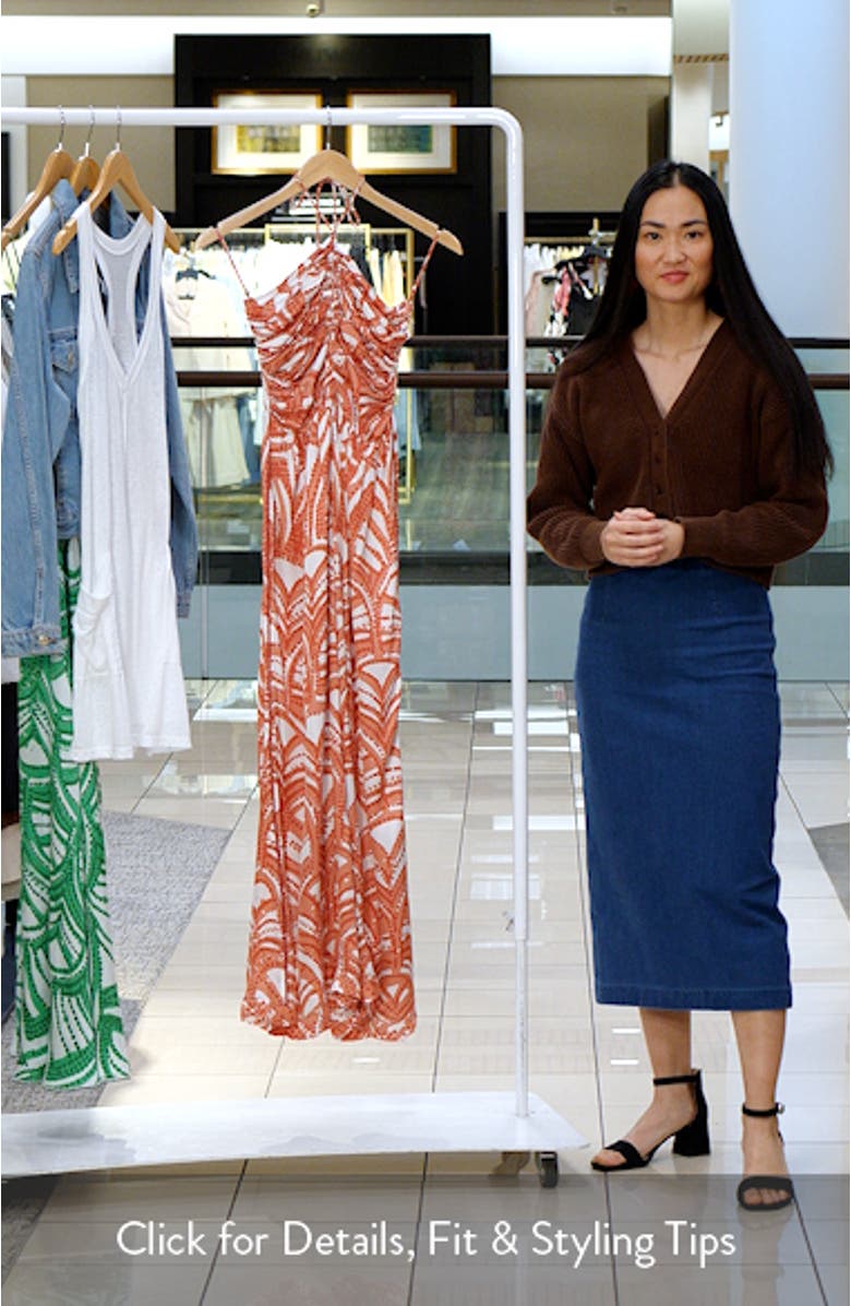 Claudia Wide Leg Halter Cover-Up Jumpsuit, sales video thumbnail