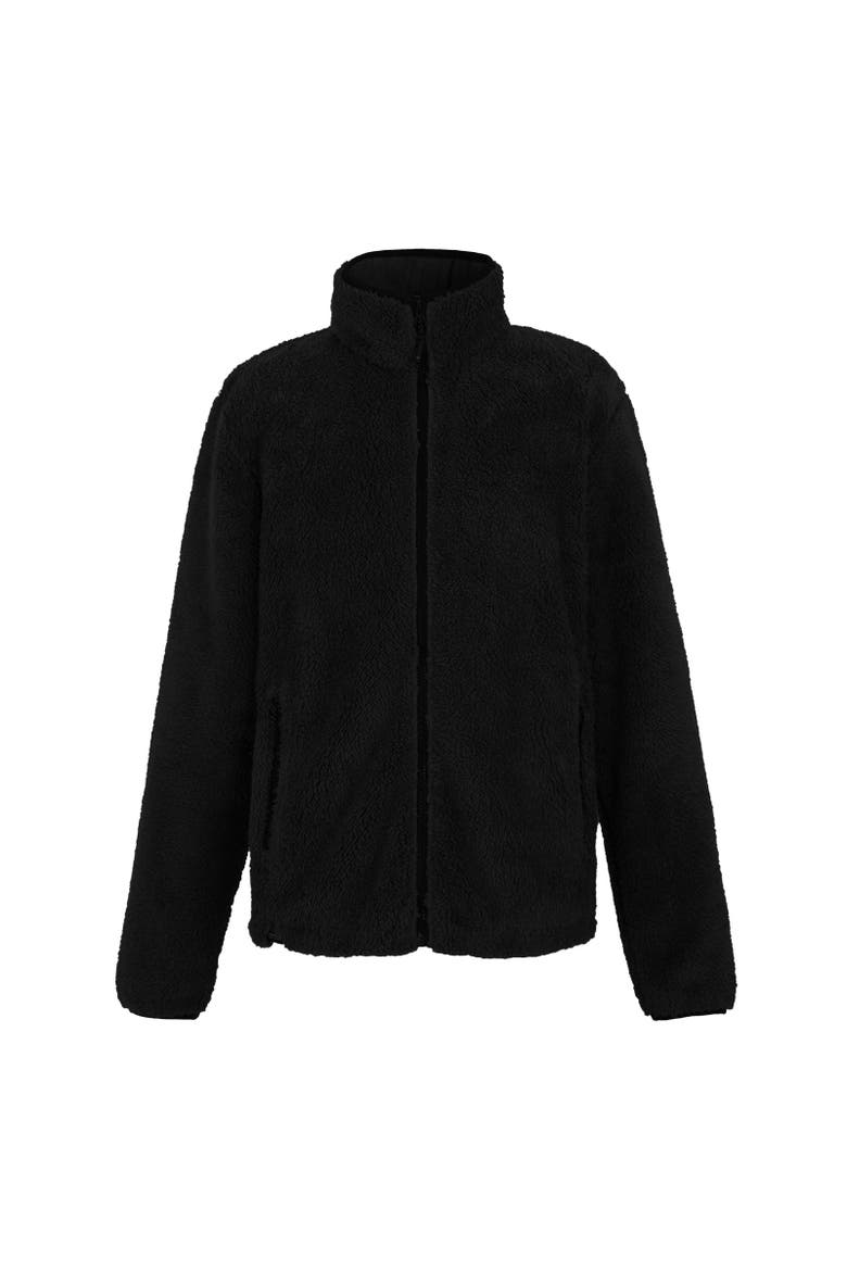 Midoor Fluffy Fleece Jacket, Main, color, Black