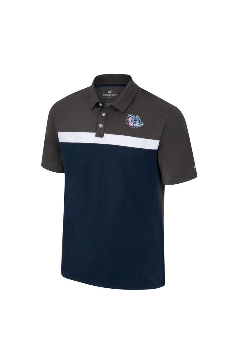 Men's Colosseum Charcoal Gonzaga Bulldogs Two Yutes Polo, Alternate, color, Charcoal