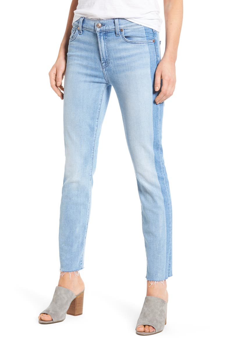 7 For All Mankind® Roxanne Original Ankle Skinny Jeans, Main, color, BRIGHT CHELSEA