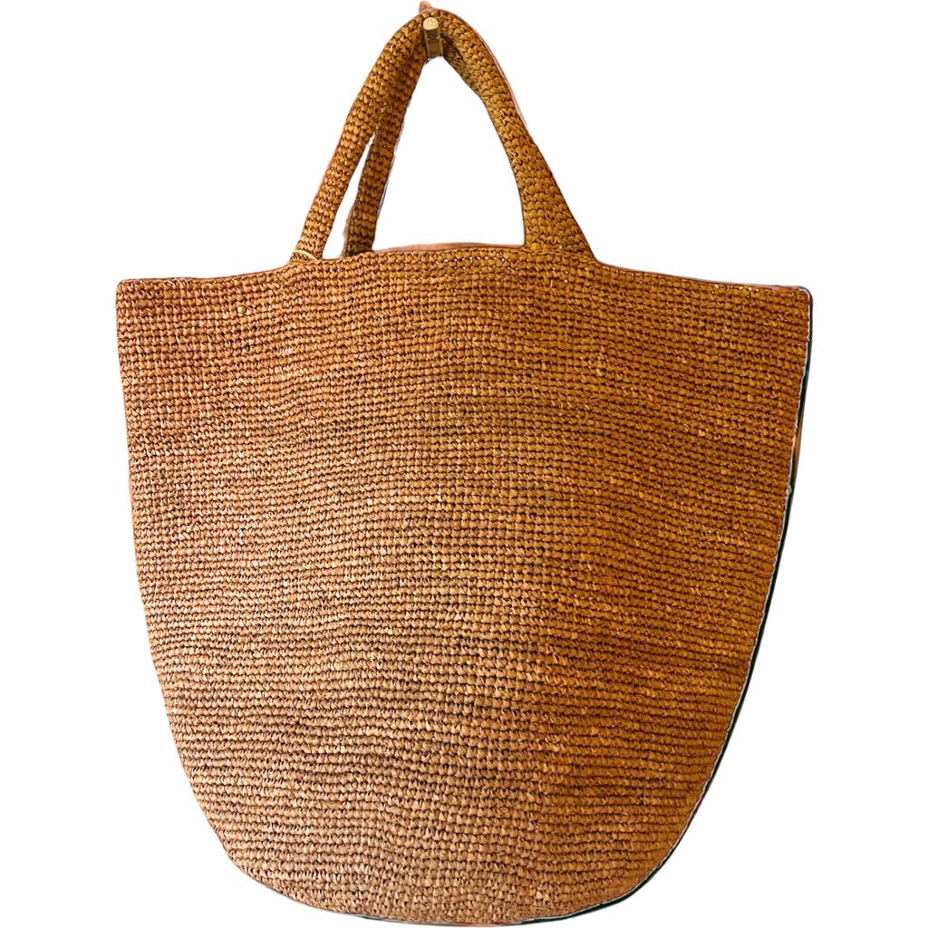Zanatany Concepts Caramel Raffia Beach Tote Bag  product