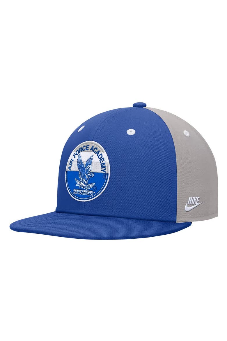 Men's Nike Royal Air Force Falcons Vintage Patch Snapback Hat, Main, color, Royal