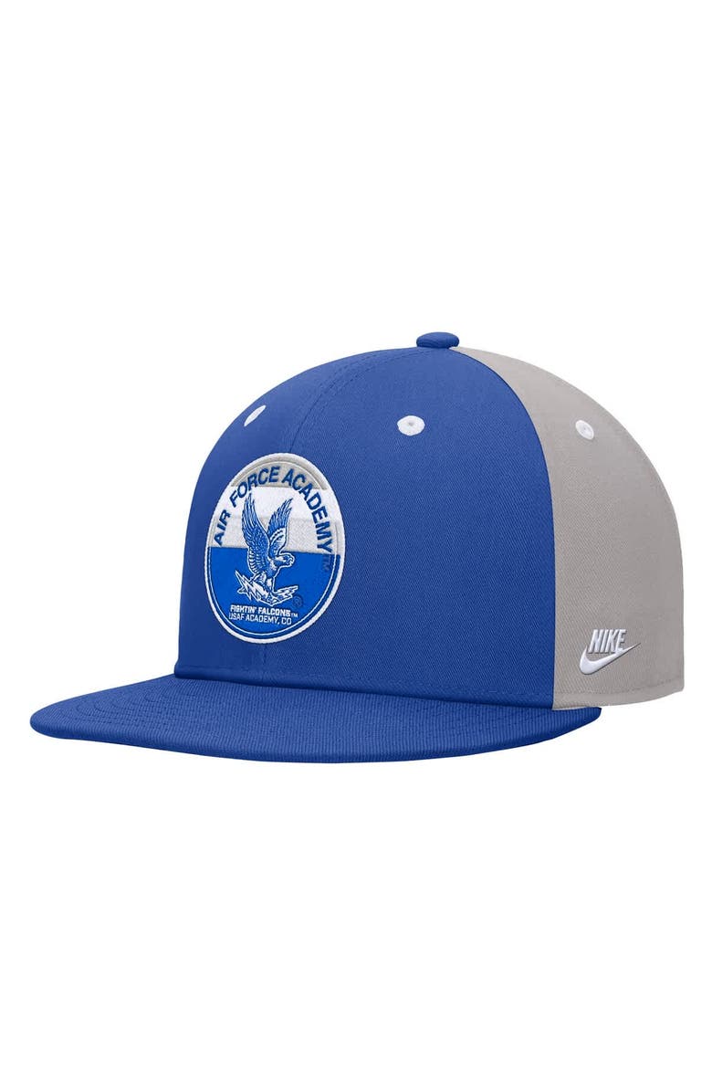 Nike Men's Nike Royal Air Force Falcons Vintage Patch Snapback Hat, Main, color, Royal