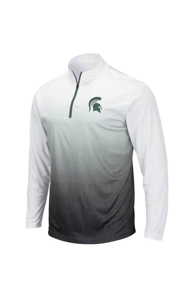 COLOSSEUM Men's Colosseum Gray Michigan State Spartans Magic Team Logo Quarter-Zip Jacket, Alternate, color, Gray