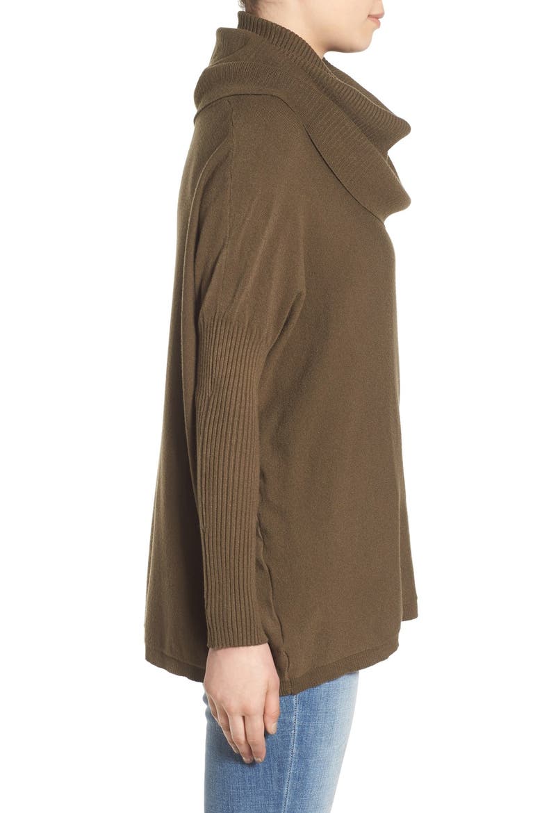 Cowl Neck Boxy Pullover, Alternate, color, OLIVE