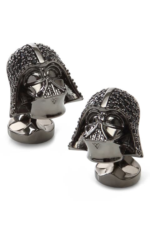 Men's Star Wars Darth Vader Crystal Cuff Link & Stud Set
