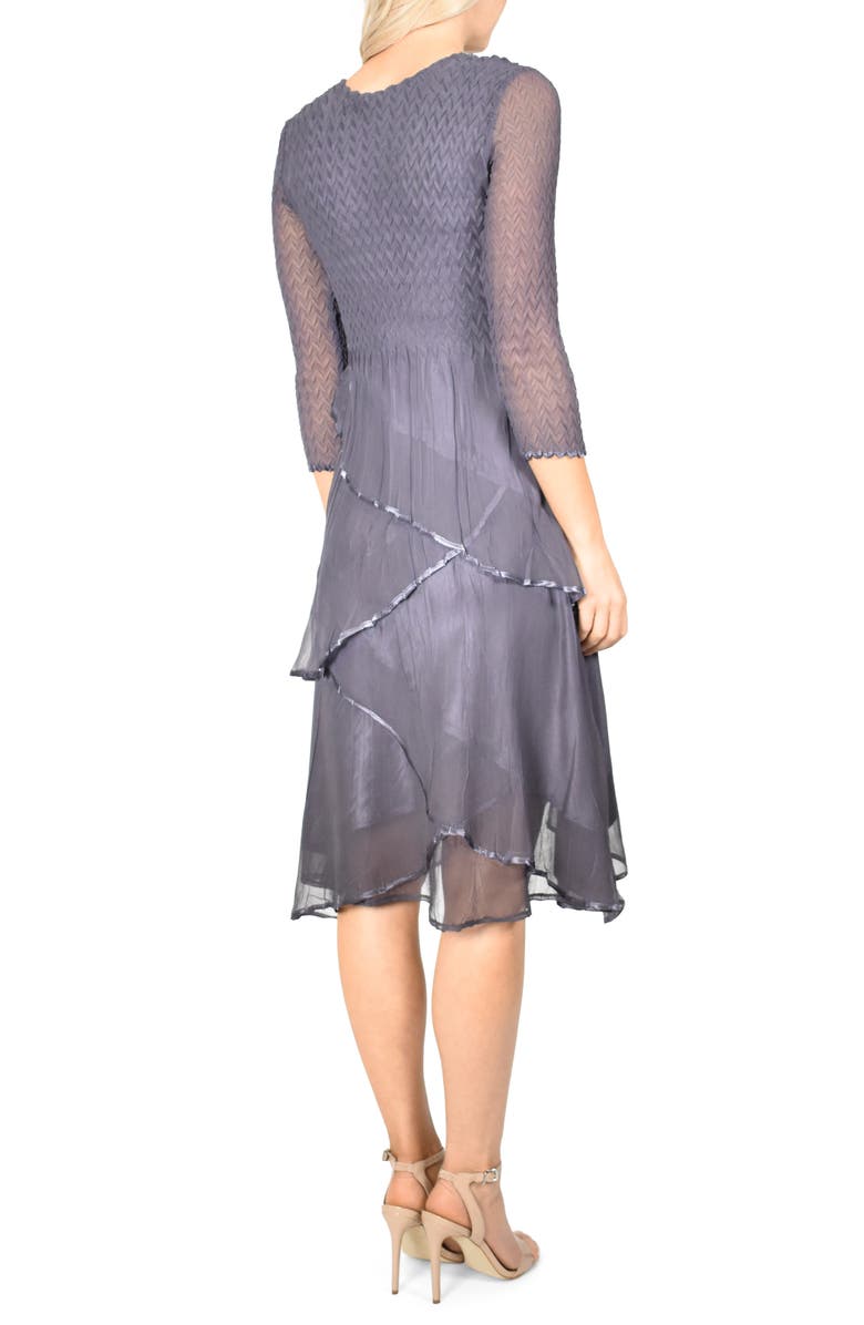 Komarov Tiered Hem Dress, Alternate, color,