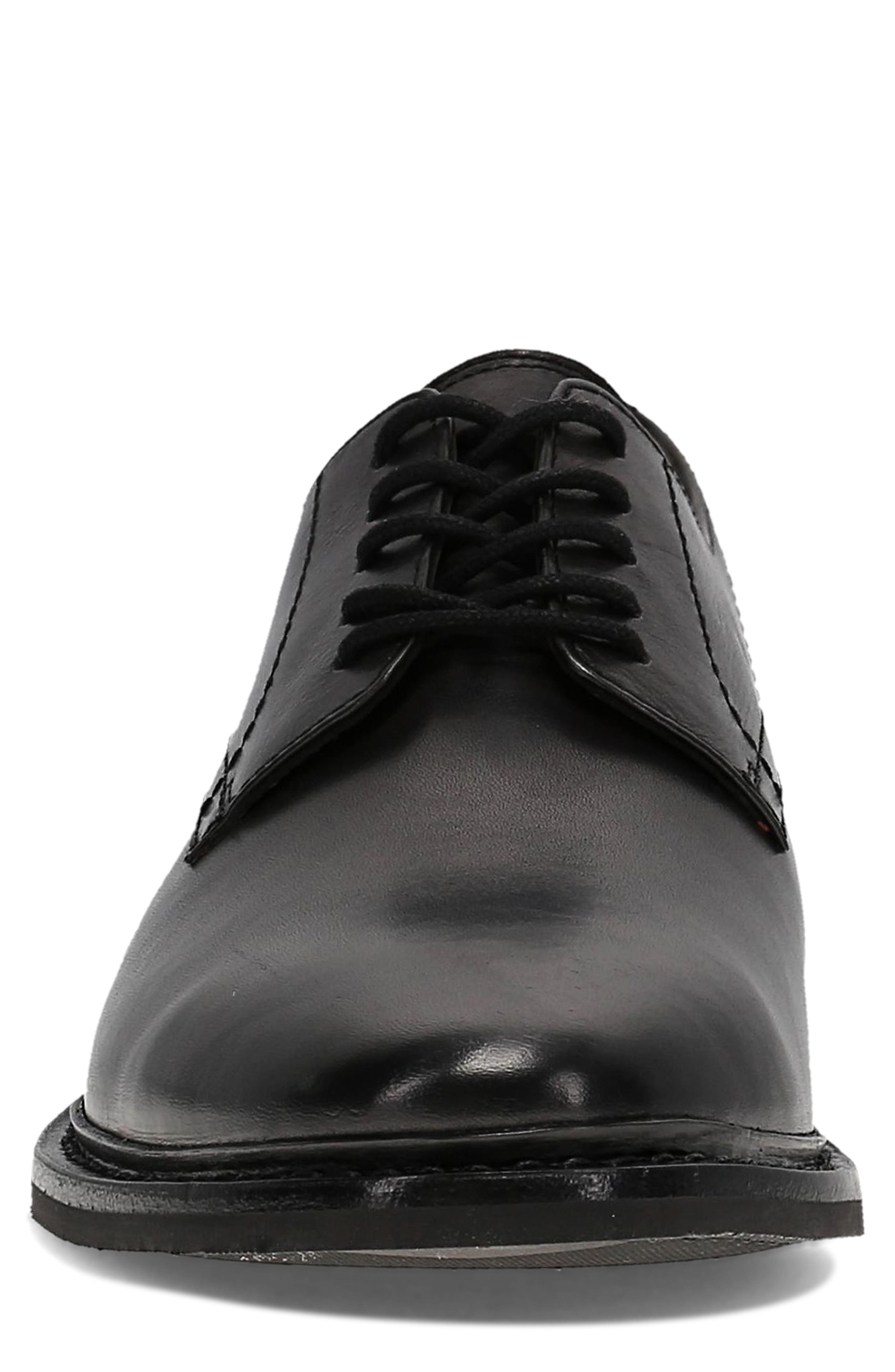 Frye Paul Leather Plain Toe Derby, Alternate, color, Black
