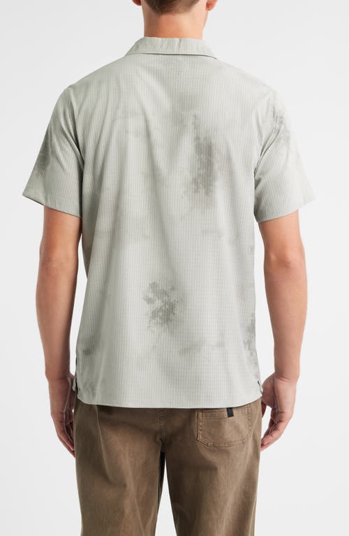 Roark Bless Up Trail Performance Short Sleeve Button-up Shirt In Brown