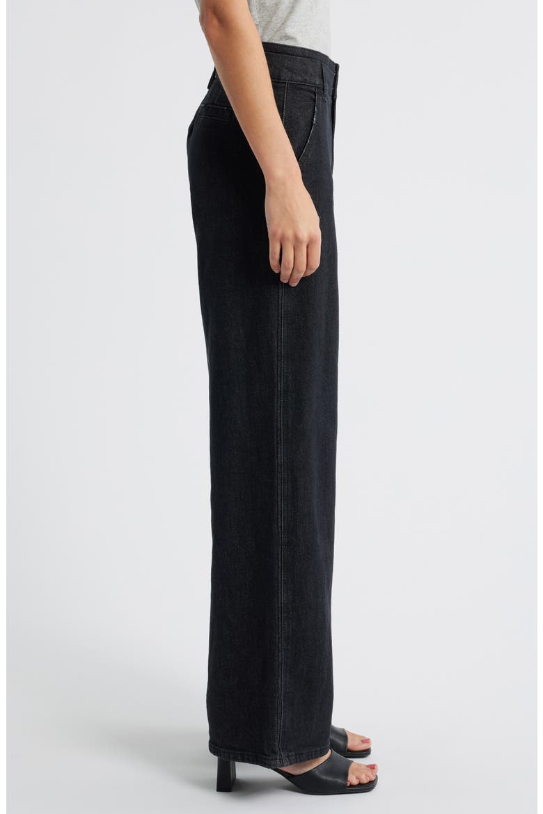 Skyrise Double Waistband Wide Leg Jeans, Alternate, color, WASHED BLACK ARTISANAL
