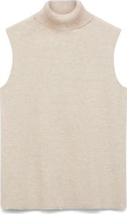 MANGO Sleeveless Turtleneck Sweater