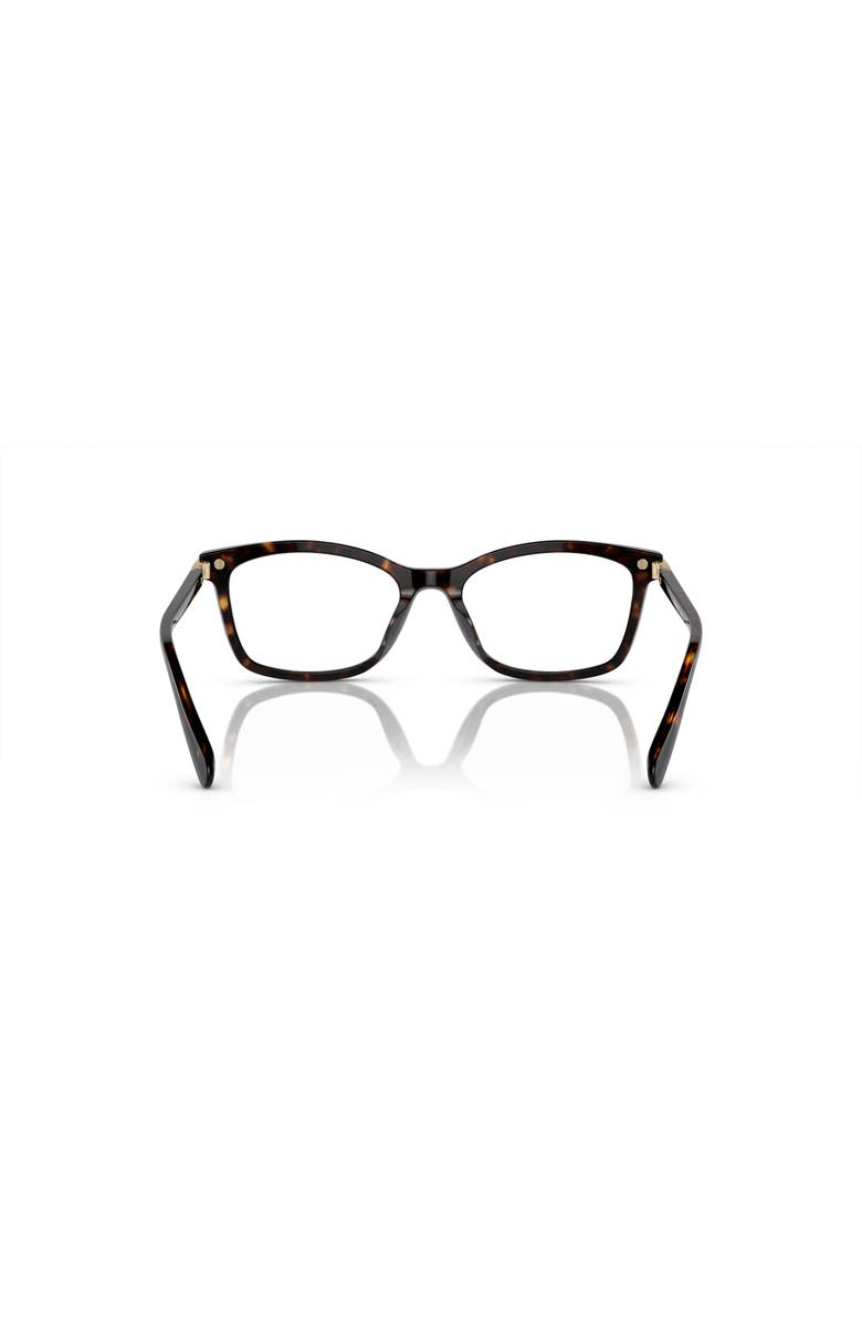 COACH 49mm Rectangle optical glasses, Alternate, color, Tortoise