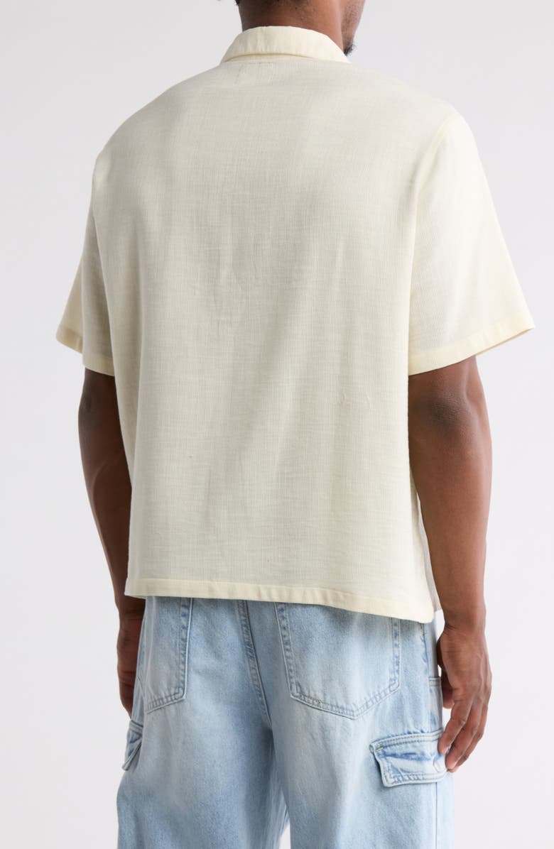 PacSun Floral Embroidered Short Sleeve Button-Up Shirt, Alternate, color, 