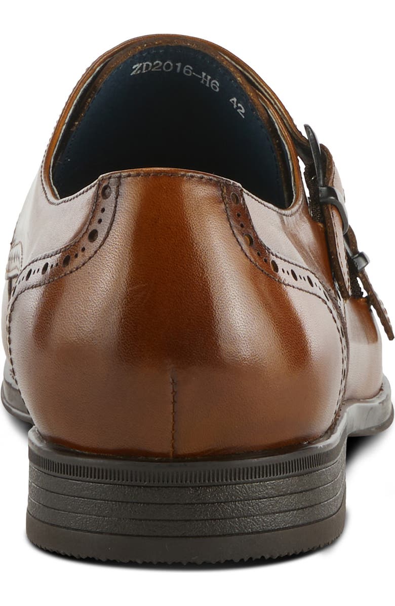 Spring Step Ezra Double Monk Strap Leather Loafer, Alternate, color, Camel