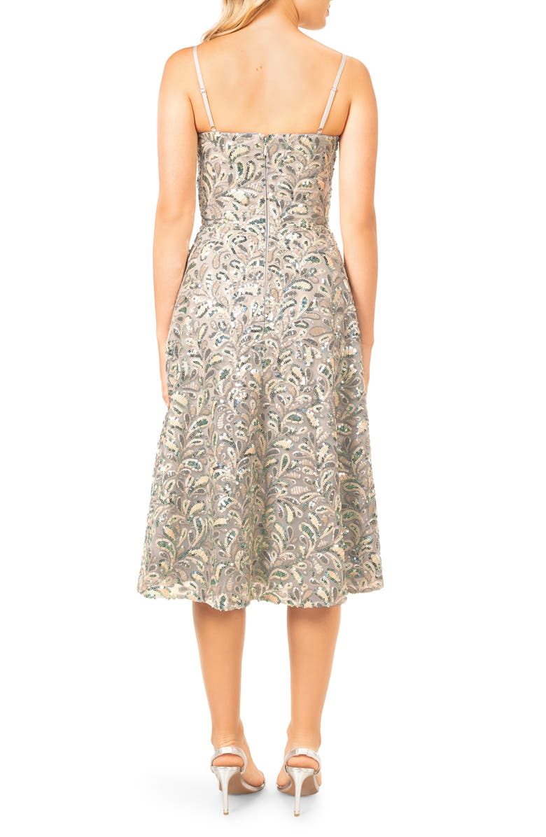 Dress the Population Carlita Sequin Midi Dress, Alternate, color, 