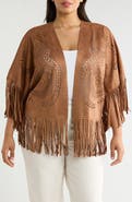 Forgotten Grace Faux Suede Fringe Topper