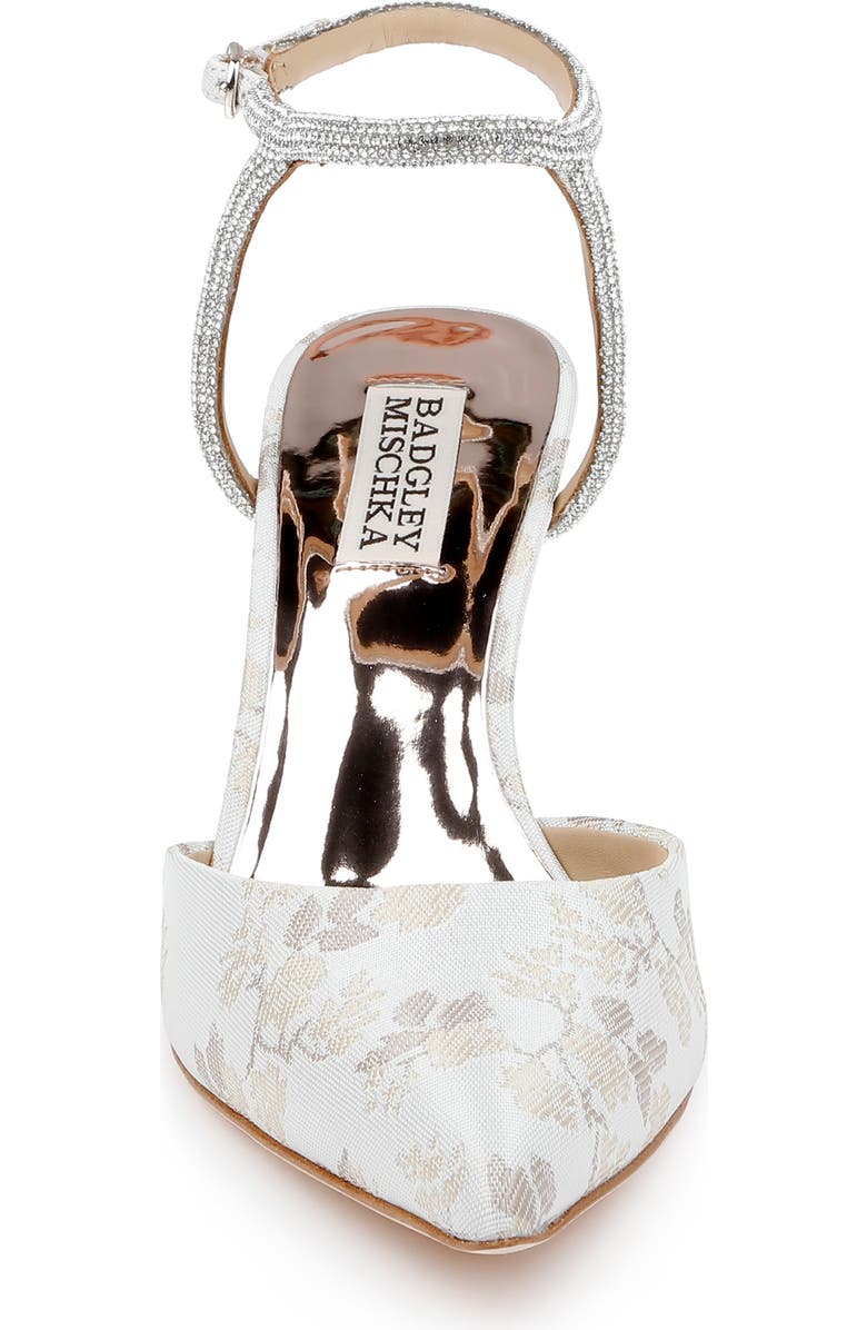 Badgley Mischka Bridal Badgley Mischka Collection Kamilah Ankle Strap Pump, Alternate, color, Ivory Jacquard